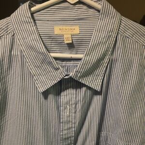 Sonoma Men's Light Blue Pinstripe Shirt
